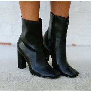 Black heeled booties